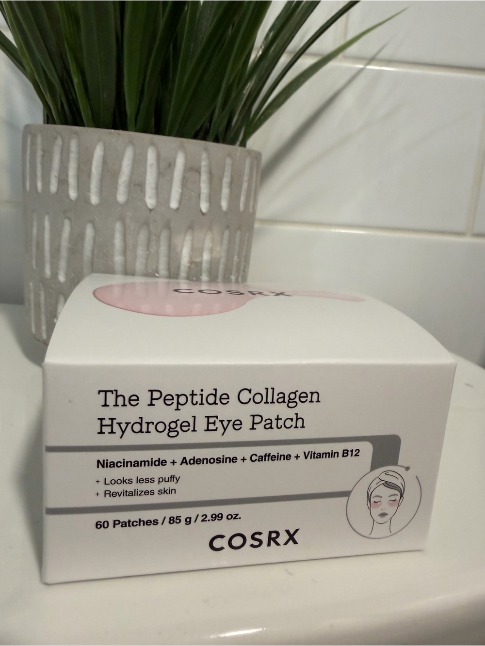 COSRX Peptide Collagen Hydrogel Eye Patches - White & Pink